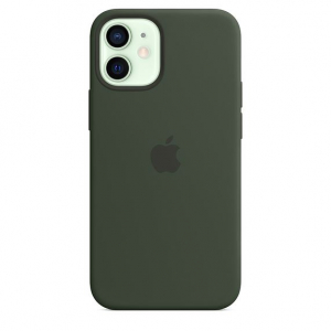 Apple MagSafe-rögzítésű iPhone 12 mini szilikontok ciprusi zöld (mhkr3zm/a)