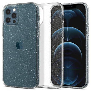 Spigen Liquid Crystal Glitter Apple iPhone 12/12 Pro tok átlátszó-csillámos (ACS01698)