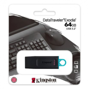 Pen Drive 64GB Kingston DataTraveler Exodia USB 3.2 fekete-zöld (DTX/64GB)