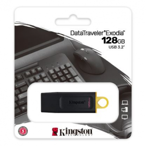 Pen Drive 128GB Kingston DataTraveler Exodia USB 3.2 fekete-sárga (DTX/128GB)