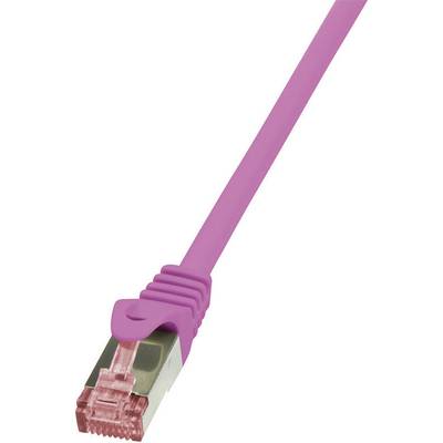 RJ45 Hálózati csatlakozókábel, CAT 6 S/FTP [1x RJ45 dugó - 1x RJ45 dugó] 1,5 m Pink LogiLink