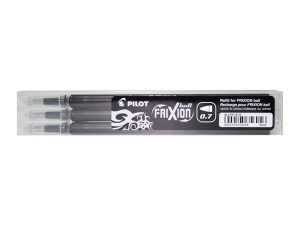 Pilot FriXion Ball 3 darabos betétszett közepes heggyel fekete (BLS-FR-7-B-S3)