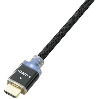 HDMI CsatlakozókábelLED-del[1x HDMI dugó - 1x HDMI dugó]3.00 mFeketeSpeaKa Professional