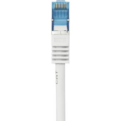 RJ45-ös patch kábel, hálózati LAN kábel, tűzálló, CAT 6A S/FTP [1x RJ45 dugó - 1x RJ45 dugó] 1 m szürke, Renkforce