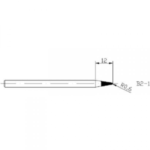 Tartalék pákahegy, ceruza forma, hegy méret: 1 mm, Basetech