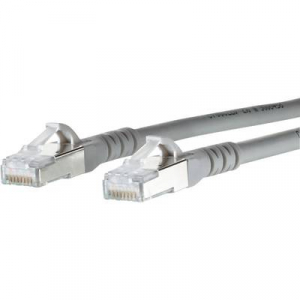 RJ45 Hálózati csatlakozókábel, CAT 6A S/FTP [1x RJ45 dugó - 1x RJ45 dugó] 5 m, szürke BTR Netcom