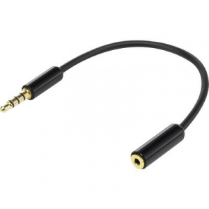 SpeaKa Professional Jack Audio Átalakító [1x Jack dugó, 3,5 mm-es - 1x Jack alj, 2,5 mm-es] Fekete