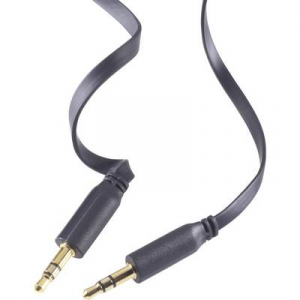 Jack Audio Csatlakozókábel SuperFlat [1x Jack dugó, 3,5 mm-es - 1x Jack dugó, 3,5 mm-es]0.50 mFeketeSpeaKa Professional