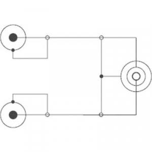 SpeaKa Professional RCA / Jack Audio Csatlakozókábel [2x RCA dugó - 1x Jack alj, 3,5 mm-es] 1.50 m Fekete