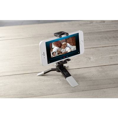 Tripod fényképezőgép állvány, kamera állvány GoPro és Smart okostelefonhoz 5.6 - 8 cm Renkforce Tripod Pro Smartphone