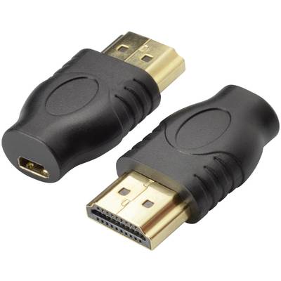 SpeaKa Professional HDMI Átalakító [1x HDMI dugó - 1x HDMI alj, D mikro] Fekete