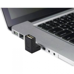 USB könyök adapter [dugó A - USB 2.0 aljzat A] 90°-ban felfelé hajlított Renkforce 29212C30