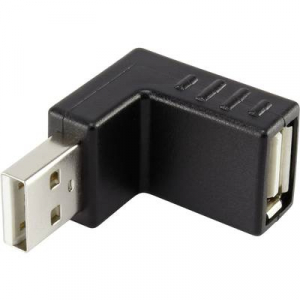 USB könyök adapter [dugó A - USB 2.0 aljzat A] 90°-ban felfelé hajlított Renkforce 29212C30