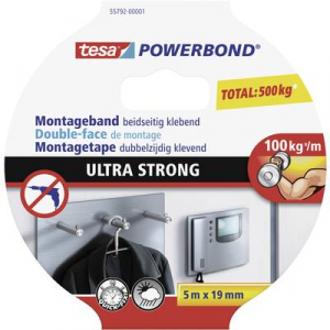 Kétoldalú ragasztószalag 5 m x 19 mm ultra erős Tesa® POWERBOND® 55792-01