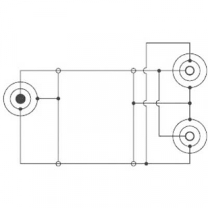 SpeaKa Professional Jack Audio Y adapter [1x Jack dugó, 3,5 mm-es - 2x Jack alj, 3,5 mm-es] Fekete