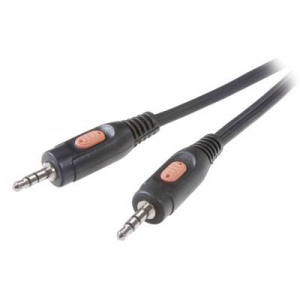 SpeaKa Professional Jack Audio Csatlakozókábel [1x Jack dugó, 3,5 mm-es - 1x Jack dugó, 3,5 mm-es] 2.50 m Fekete