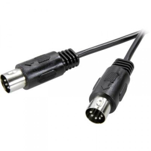 SpeaKa Professional DIN csatlakozó Audio Csatlakozókábel [1x Dióda dugó, 5 pólusú (DIN) - 1x Dióda dugó, 5 pólusú (DIN)] 1.50 m Fekete