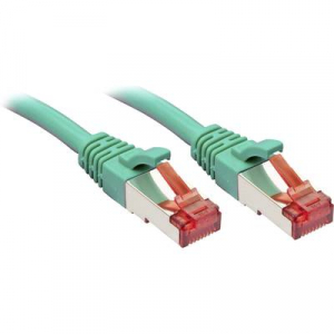 RJ45 Hálózat Csatlakozókábel CAT 6 S/FTP 30.00 cm Zöld Védővel LINDY