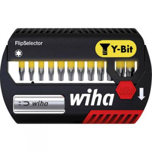 Wiha bitkészlet FlipSelector Y-bit 25 mm TORX® 13 db. 1/4 ''  Wiha 41828 6,3 mm (1/4) Hossz:25 mm 1 készlet Bitek egy műanyag dobozban