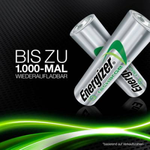 Ceruza akku AA, NiMH, 1,2V 2000 mAh, 4 db, Energizer Power Plus LR06, AA, LR6, AAB4E, AM3, 815, E91, LR6N