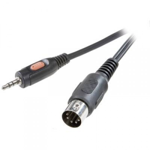 SpeaKa Professional DIN csatlakozó / Jack Audio Csatlakozókábel [1x Dióda dugó, 5 pólusú (DIN) - 1x Jack dugó, 3,5 mm-es] 1.50 m Fekete