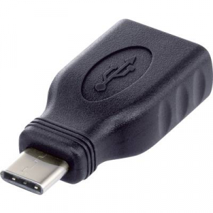 USB 2.0 átalakító, USB C típusú dugóról A típusú aljra OTG funkcióval, Renkforce