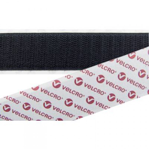 Tépőzár csík Felvarráshoz Horgos fél (H x Sz) 25000 mm x 20 mm Fekete Velcro E08802033013025 25 m