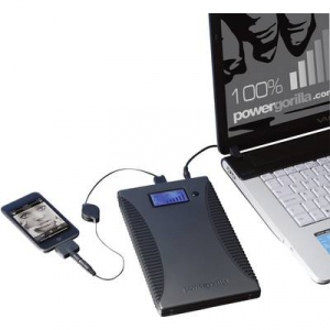 Powerbank notebook akkutöltő LiPo 24000 mAh, Power Traveller Powergorilla 3233