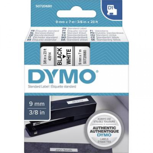 DYMO feliratozószalag D1, 9mm, fehér/fekete, S0720680