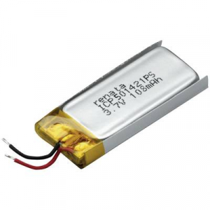 Renata l&iacute;tium-polimer akku 3,7 V, 115 mAh, 22,5 x 14,1 x 5,2 mm, ICP501421PS