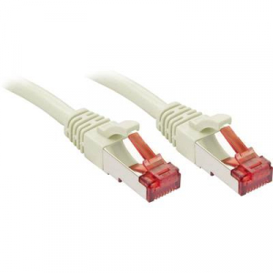 RJ45 Hálózat Csatlakozókábel CAT 6 S/FTP 30.00 cm Szürke Védővel LINDY