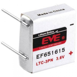 LTC-3PN lítium elem, forrasztható, 3,6V 400 mAh, 17,8 x 16,85 x 14,6 mm, EVE EF651615