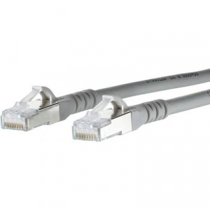 RJ45 Hálózati csatlakozókábel, CAT 6A S/FTP [1x RJ45 dugó - 1x RJ45 dugó] 25 m, szürke BTR Netcom