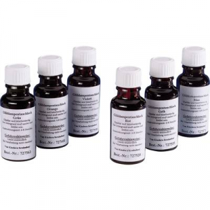Izzólámpa lakk készlet 6 x 20 ml, piros, sárga, zöld, kék, lila, narancs