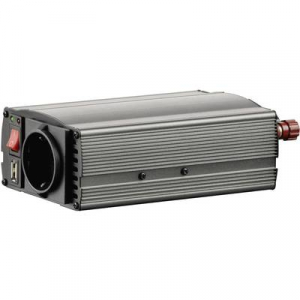 Inverter VOLTCRAFT MSW 300-24-G USB 300 W 24 V/DC 22.8 - 28.8 V Szivargyújtó csatlakozó dugó, csavaros csipeszek