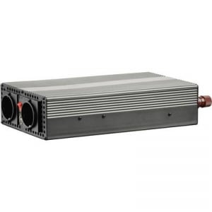 Inverter 1200 W 12 V/DC USB, csavaros csipeszek, Voltcraft MSW 1200-12-G