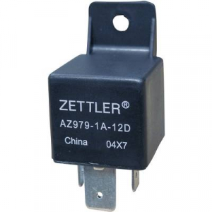 Autós relé, 24 VDC, 80 A/30 VDC, 1120 W, MINI ISO, Zettler Electronics AZ979-1A-24D