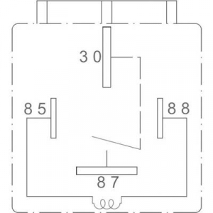 Autós relé, 24 VDC, 80 A/30 VDC, 1120 W, MINI ISO, Zettler Electronics AZ979-1A-24D