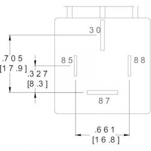 Autós relé, 24 VDC, 80 A/30 VDC, 1120 W, MINI ISO, Zettler Electronics AZ979-1A-24D