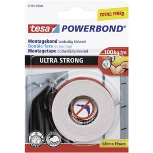 Rögzítő szalag, tesa® POWERBOND® (H x Sz) 1500 x 19 mm 55791-01