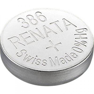 386 gombelem, ezüstoxid, 1,55V, 130 mAh, Renata SR43W, SR43, SR1143, V386, D386, 260, H, 280-41, SB-B8, RW44, BS06