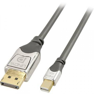 LINDY Kijelző csatlakozó Csatlakozókábel [1x DisplayPort dugó - 1x Mini DisplayPort dugó] 0.50 m Szürke