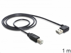 Delock 83374 USB 2.0 -A hajlított apa > USB 2.0-B apa kábel 1 m