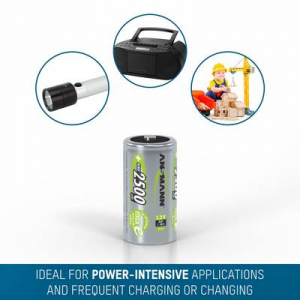 Ansmann maxE HR14 Babyakku NiMH 2500 mAh 1.2 V 2 db