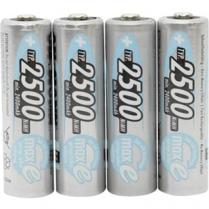 Ceruza akku AA, NiMH, 1,2V 2500 mAh, 4 db, Ansmann maxE LR06, AA, LR6, AAB4E, AM3, 815, E91, LR6N