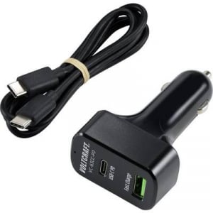 VOLTCRAFT VC-63CC-PD Személygépkocsi USB-s töltőkészülék Kimeneti áram (max.) 3 A 2 x USB, USB-C™ alj USB Power Delivery (USB-PD)