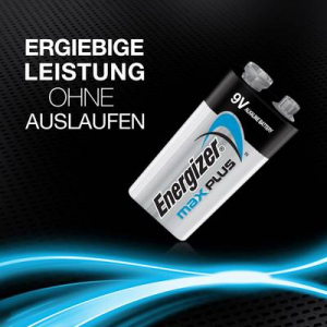 Energizer Max Plus 9V-os elem Alkáli mangán 9 V 1 db