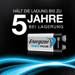 Energizer Max Plus 9V-os elem Alkáli mangán 9 V 1 db