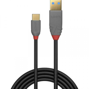 LINDY USB 2.0 Csatlakozókábel [1x USB 2.0 dugó, A típus - 1x USB-C™ dugó] 1.00 m Fekete