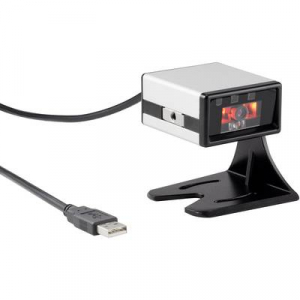 Renkforce FS5022J 2D vonalkód szkenner Vezetékes 2D Imager Ezüst, Fekete Asztali szkenner USB